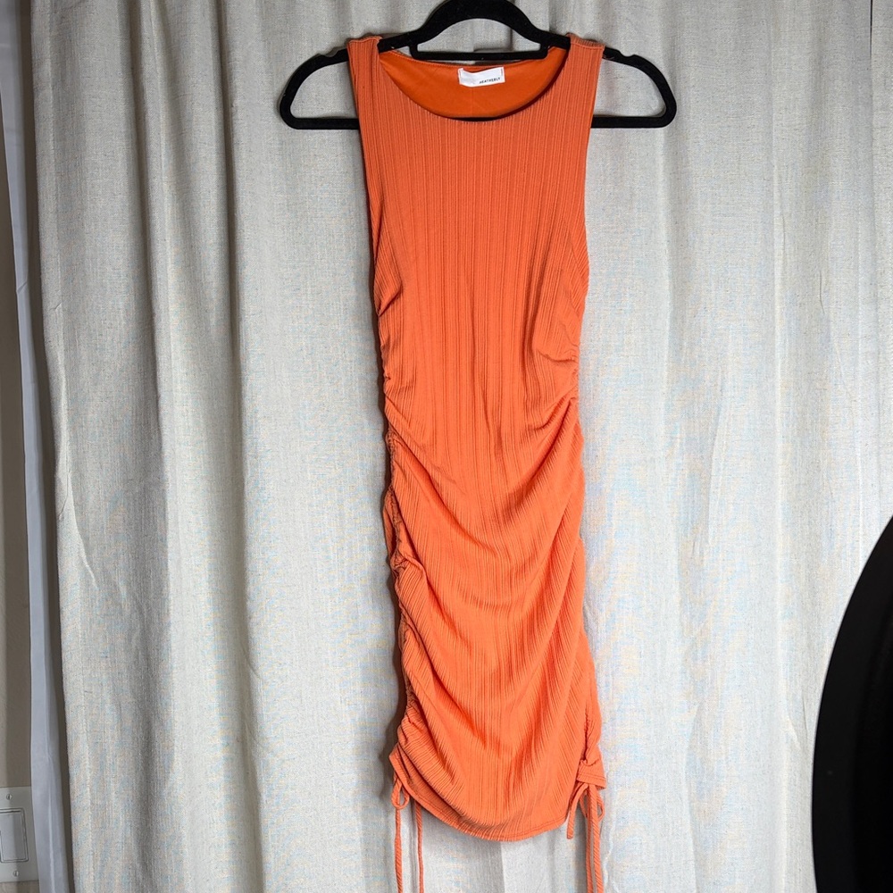 NWT Elegant Orange Backless Dress